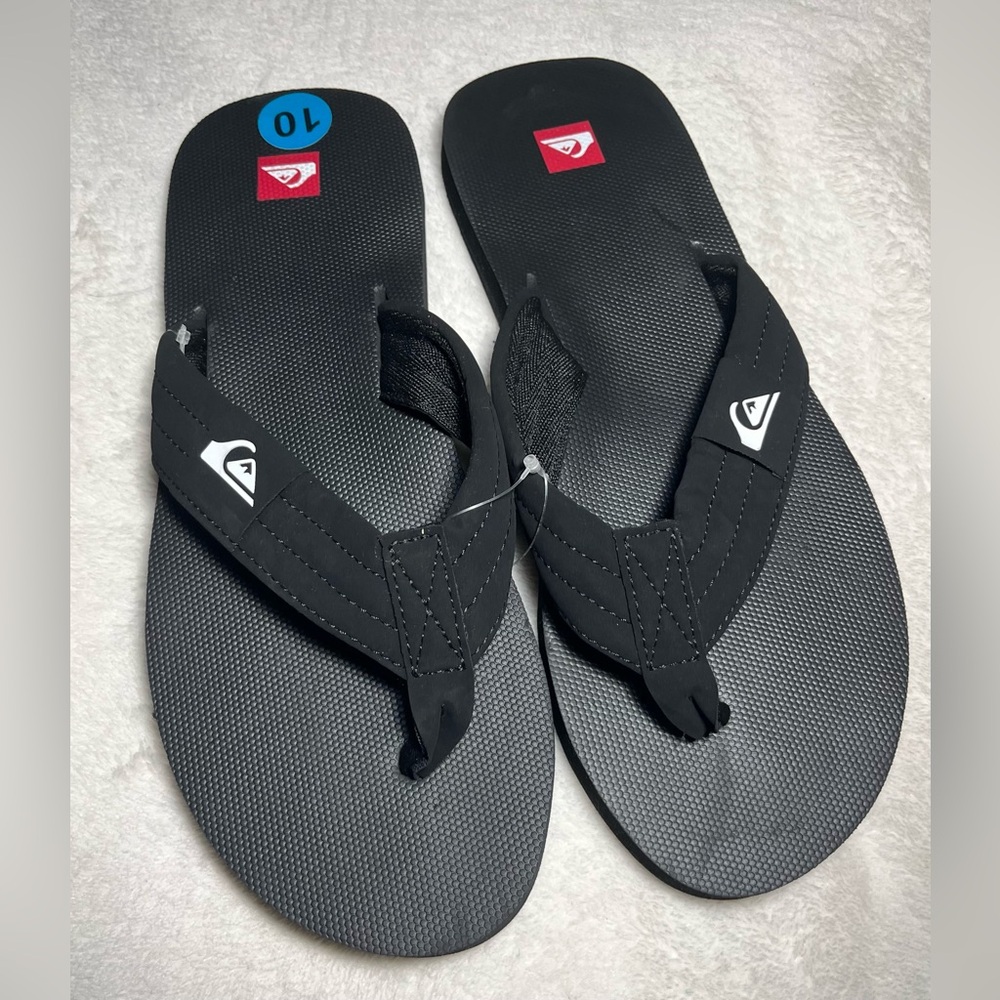 Mew Quicksilver Black Women’s Flip Flops shoes Sz 10